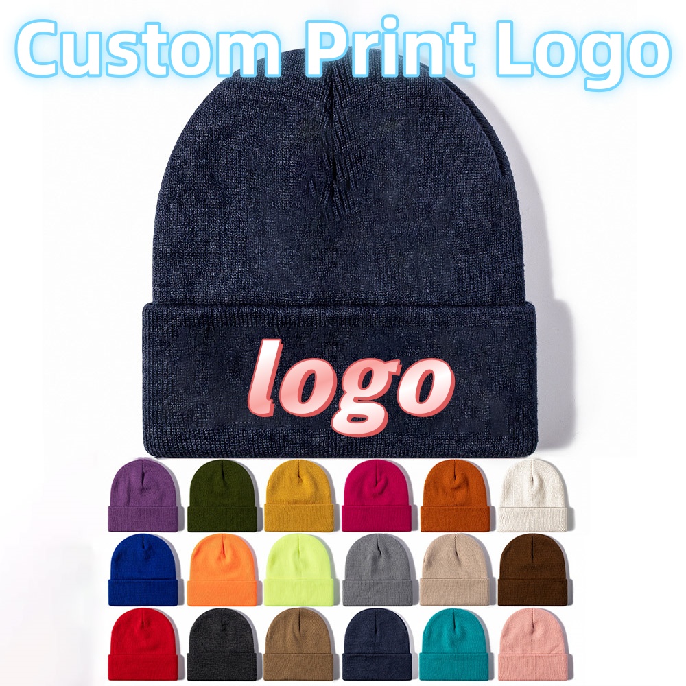 Vintage Fashion Prints - Customized Printed Logo Solid Color Men's