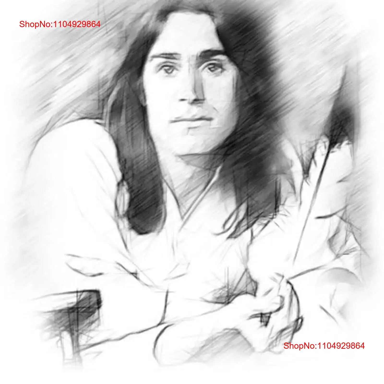 Vintage Fashion Drawings - Dan Fogelberg Drawing T shirt vintage