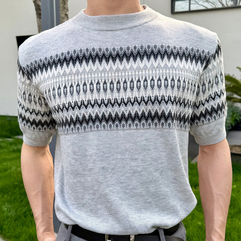Vintage Fashion Faire - Men's Fair Island Pattern Knitted T