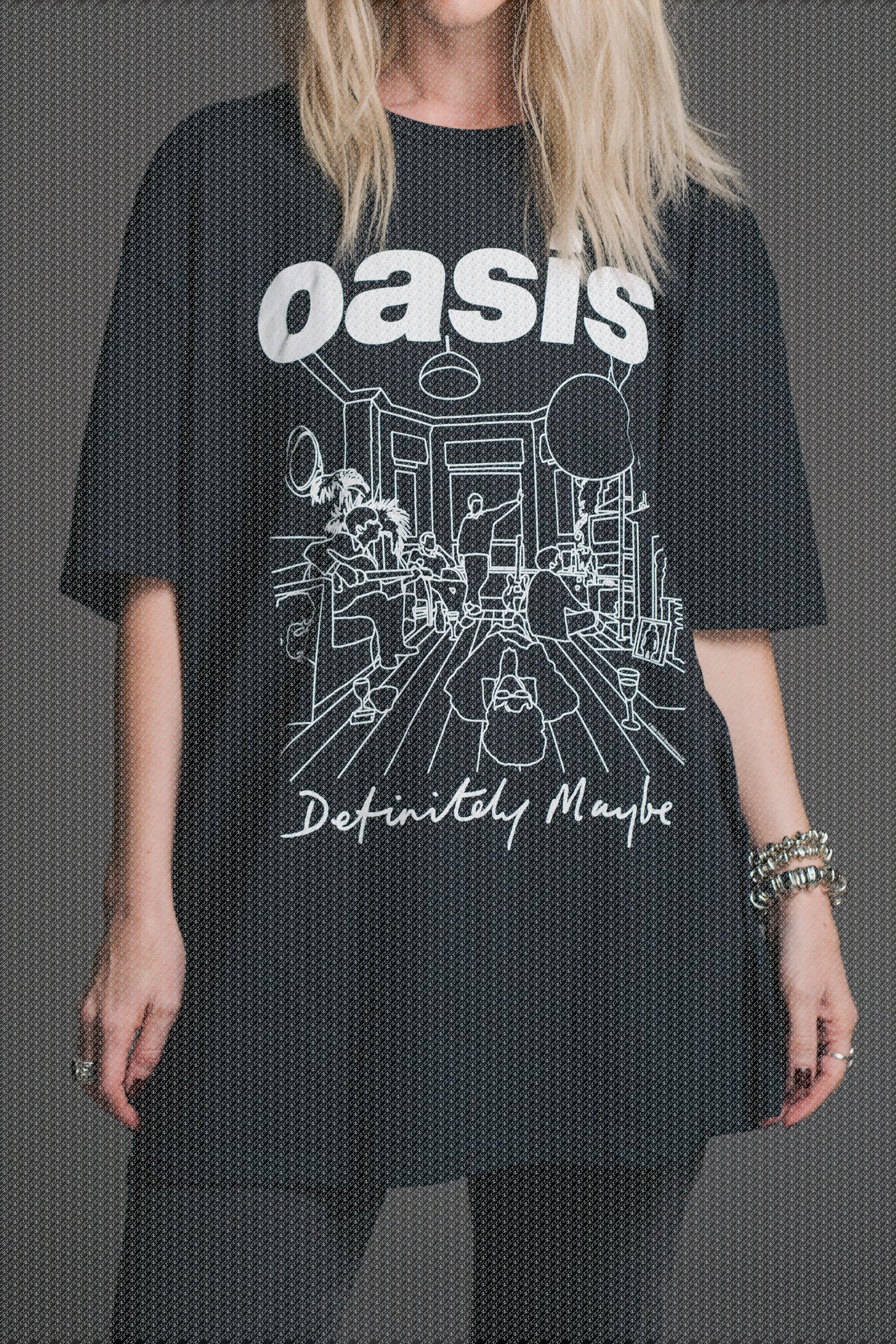 Vintage Fashion Drawings - Vintage Brit Rock Style Line Drawing
