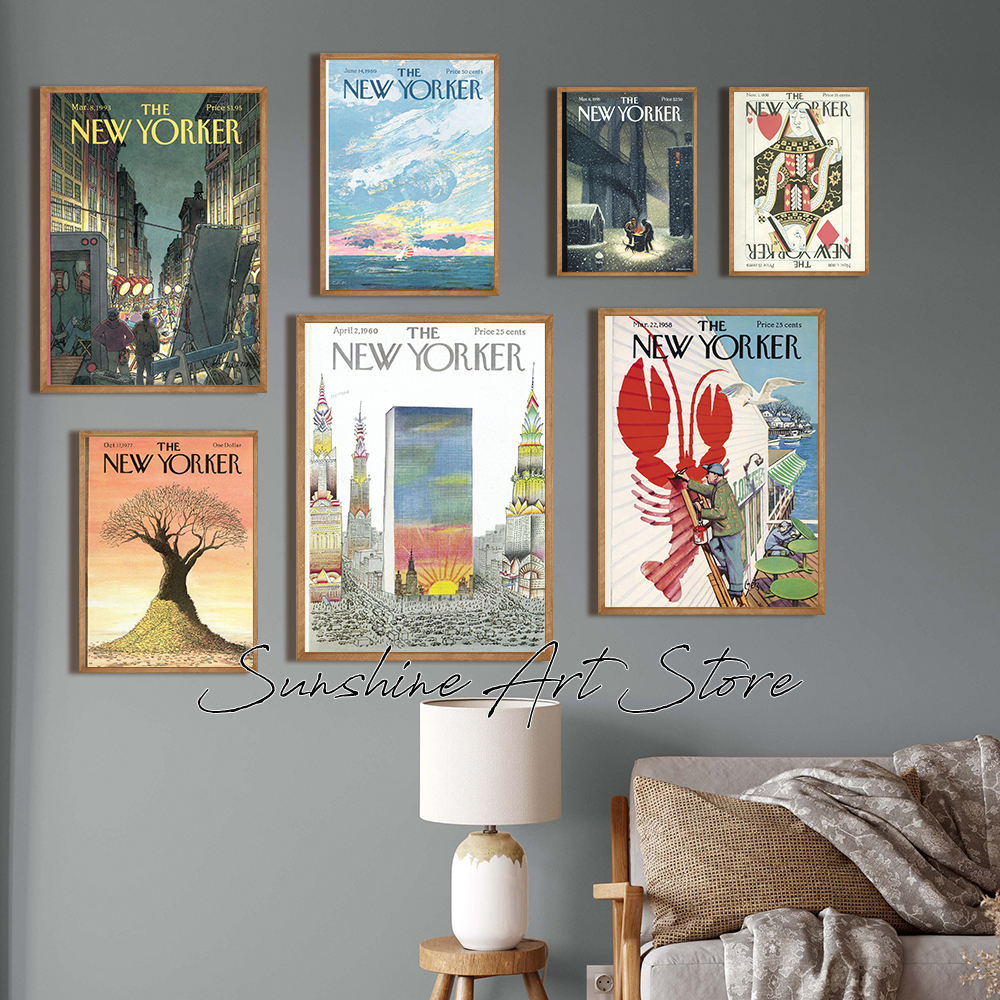 Vintage Fashion Prints For Wall - Vintage Magazine Cover Art Retro City