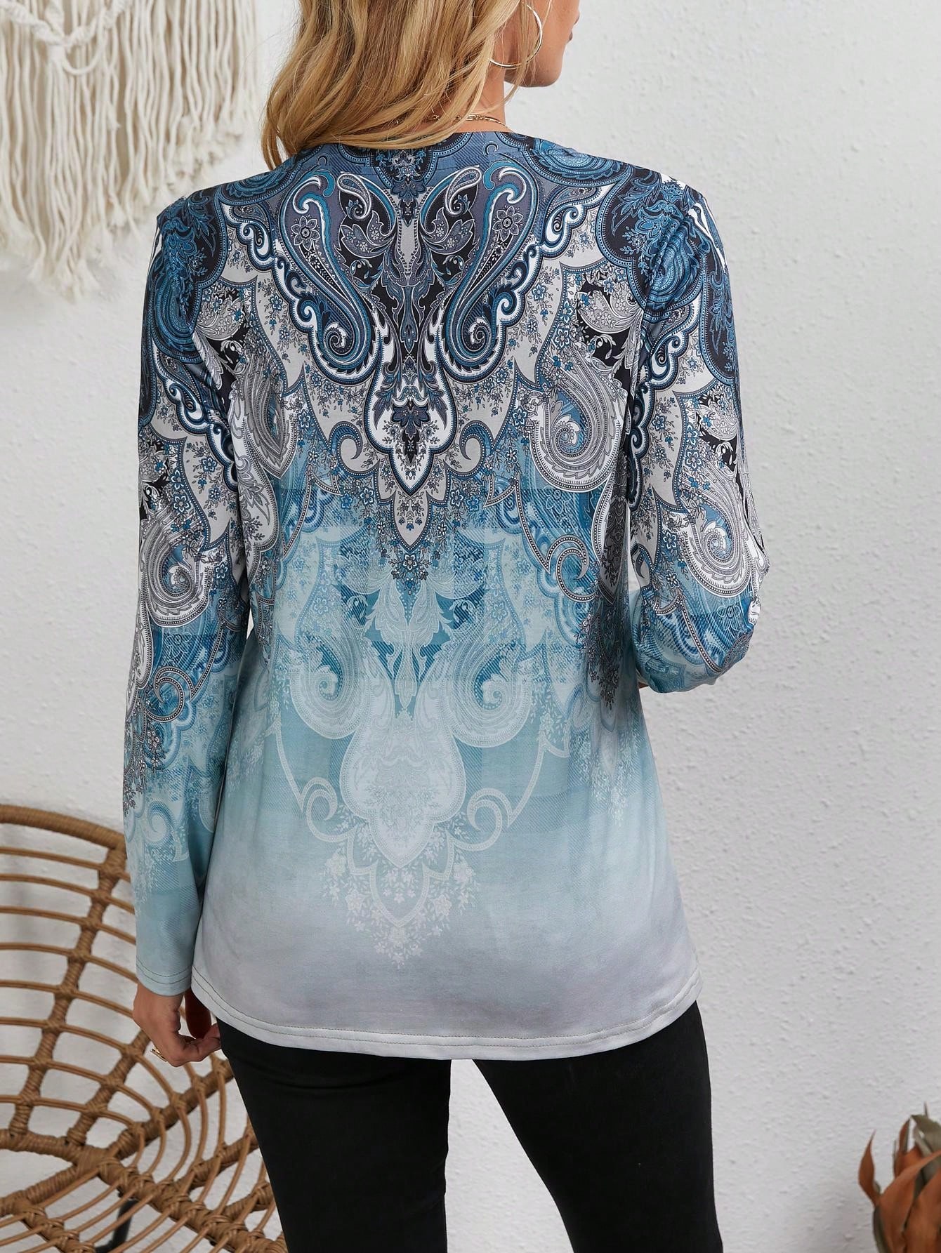 Women's Ethnic-Style Top: Vint - Vintage Fashion Prints ulasan dan harga