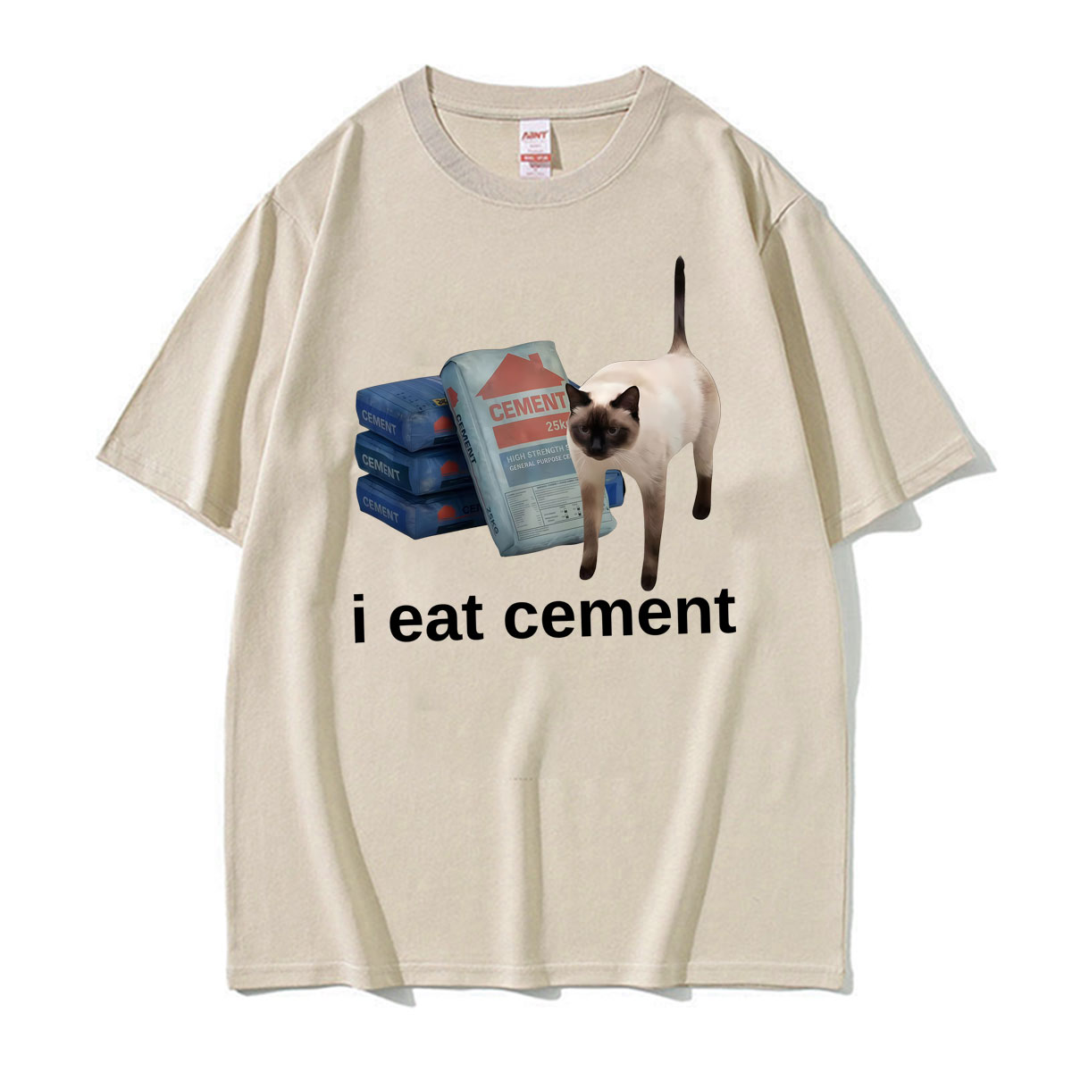 Funny I Eat Cement Cat Meme We - Vintage Fashion Gen Z ulasan dan harga