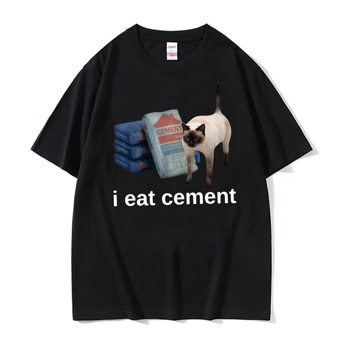Funny I Eat Cement Cat Meme We - Vintage Fashion Gen Z ulasan dan harga