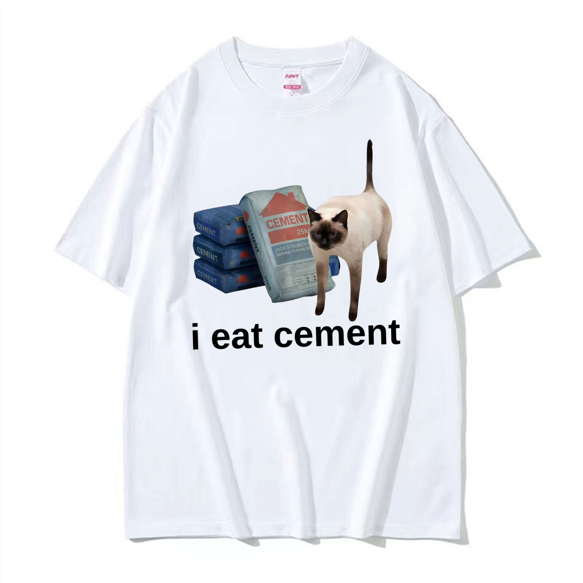 Funny I Eat Cement Cat Meme We - Vintage Fashion Gen Z ulasan dan harga