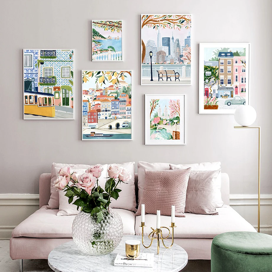 Minimalist Canvas Nordic Poste - Vintage Fashion Prints For Wall ulasan dan harga