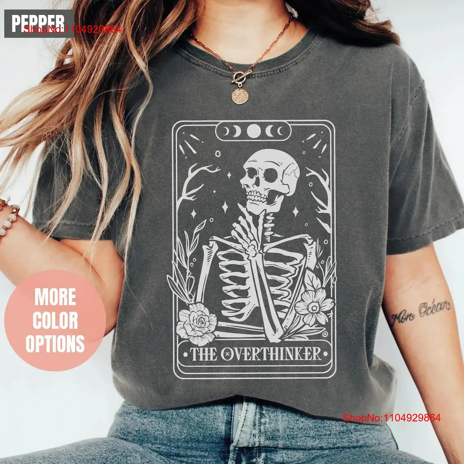 Overthinker Tarot Card T Shirt - Vintage Fashion Quotes ulasan dan harga