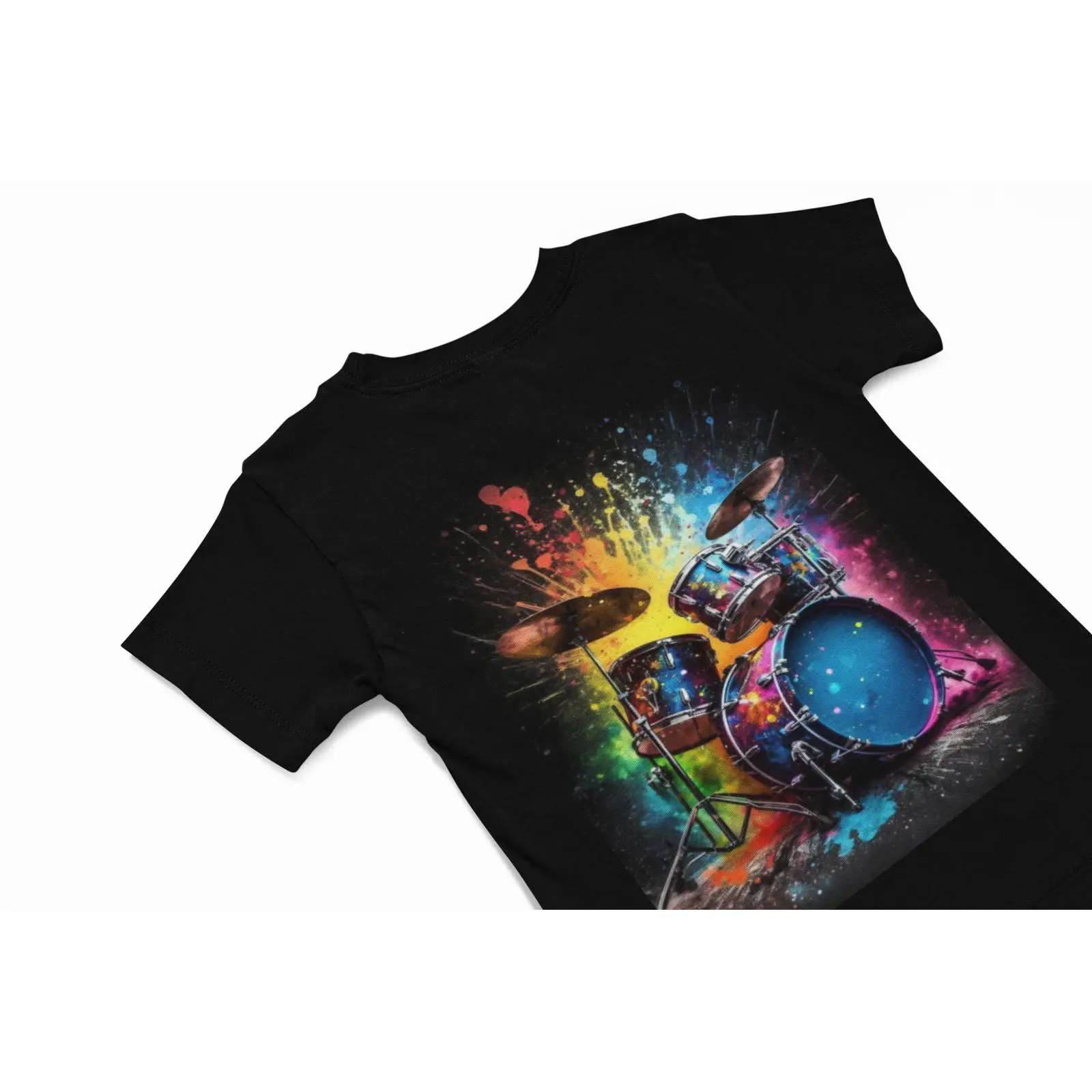 Colourful Graffiti Drum Kit T  - Quirky Vintage Fashion ulasan dan harga