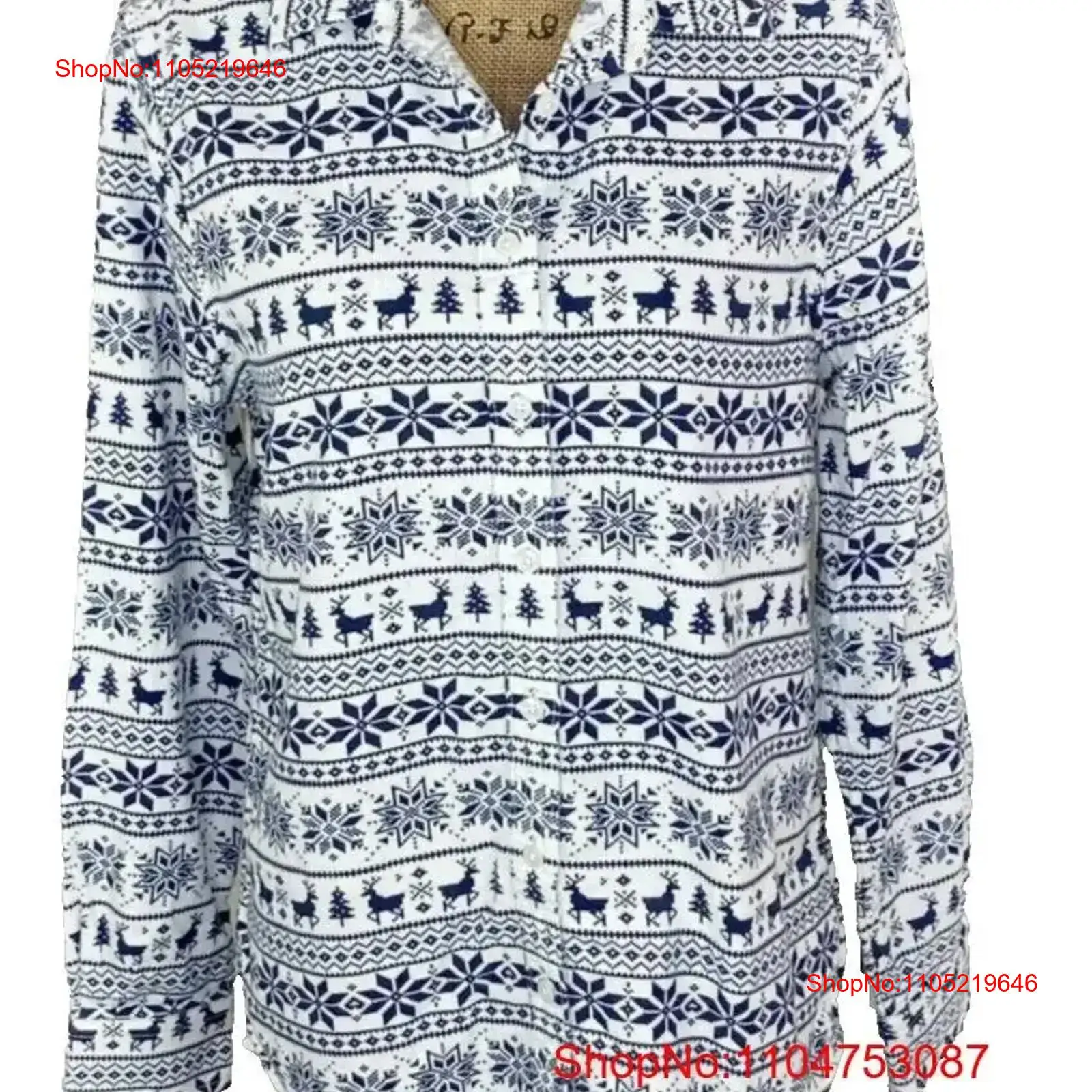 Lands End Fair Isle Flannel Bu - Vintage Fashion Faire ulasan dan harga