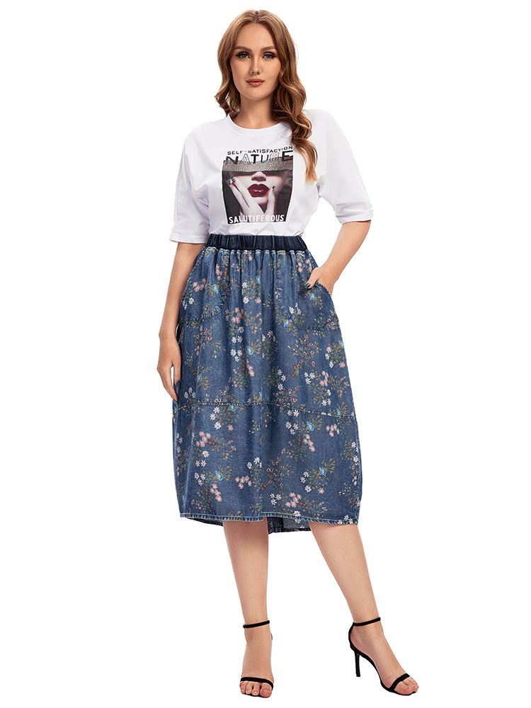 Women's plus Size Casual Denim - Vintage Fashion Plus Size ulasan dan harga