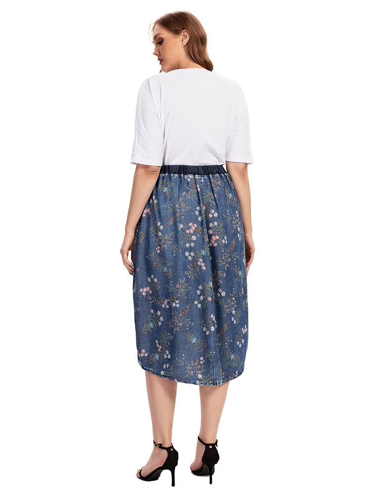Women's plus Size Casual Denim - Vintage Fashion Plus Size ulasan dan harga