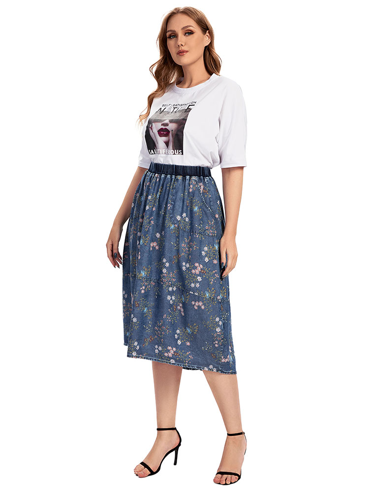 Women's plus Size Casual Denim - Vintage Fashion Plus Size ulasan dan harga