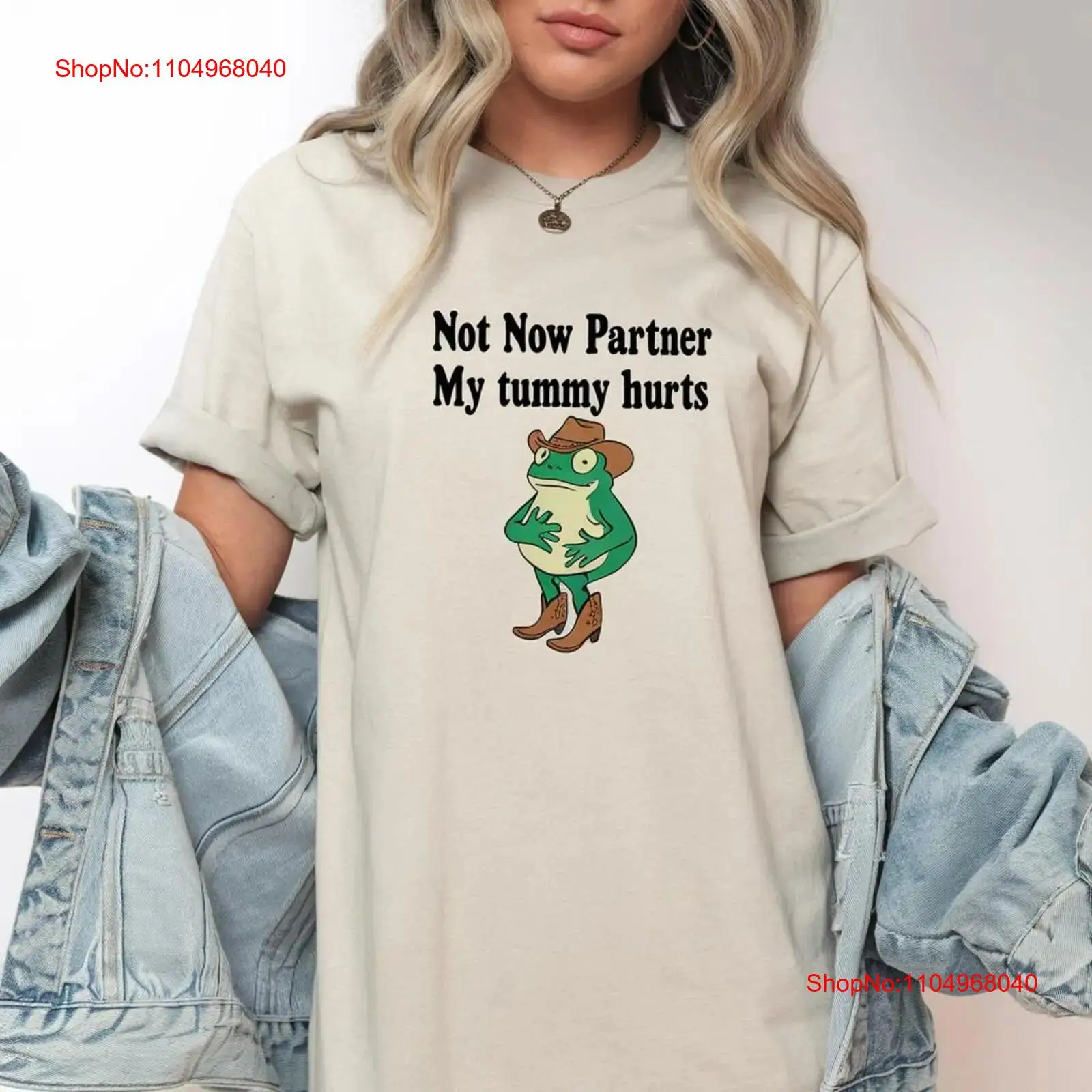 Not Now Partner My Tummy Hurts - Vintage Fashion Gen Z ulasan dan harga