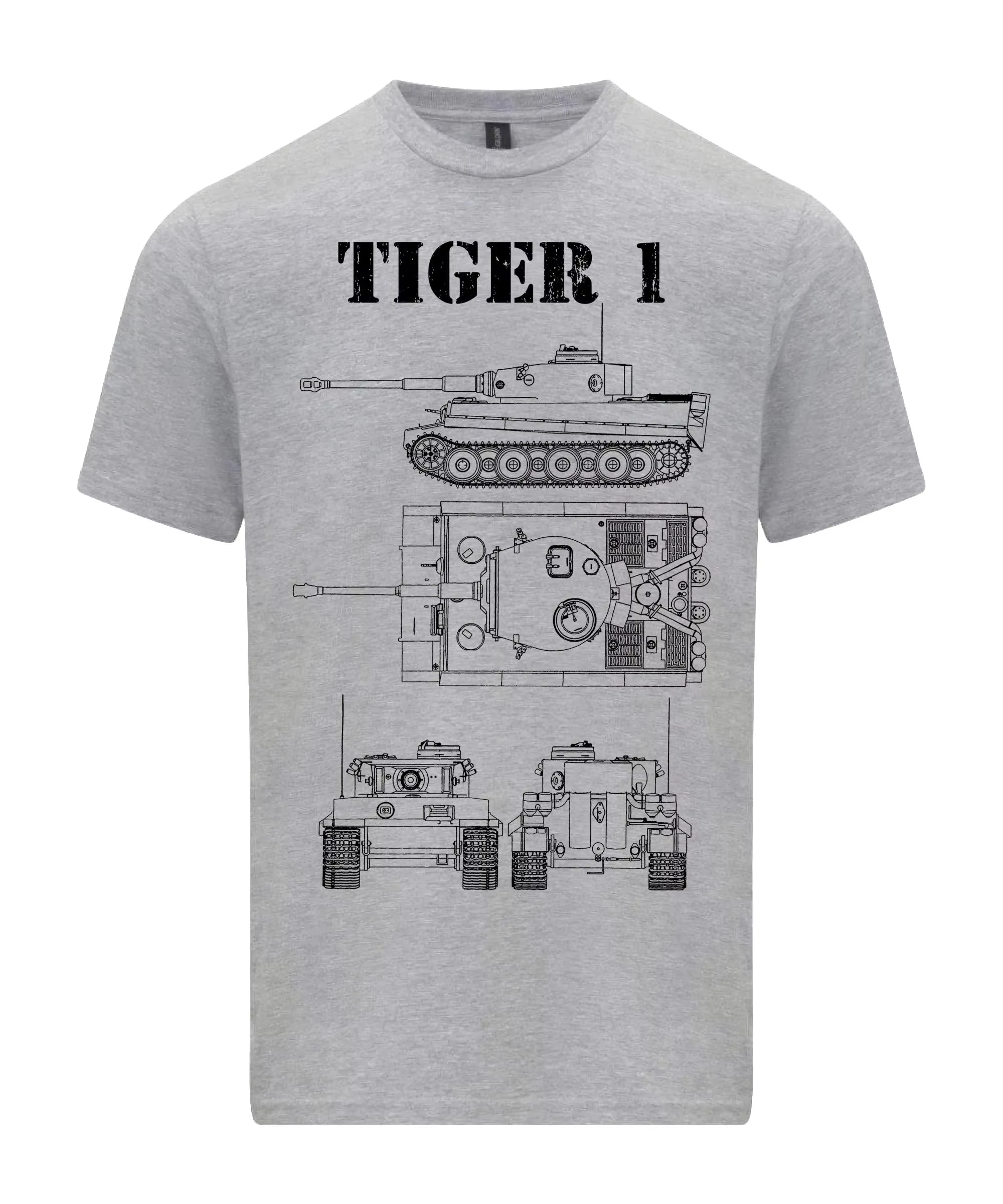 Tiger 1 Tank T-Shirt Technical - Vintage Fashion Drawings ulasan dan harga