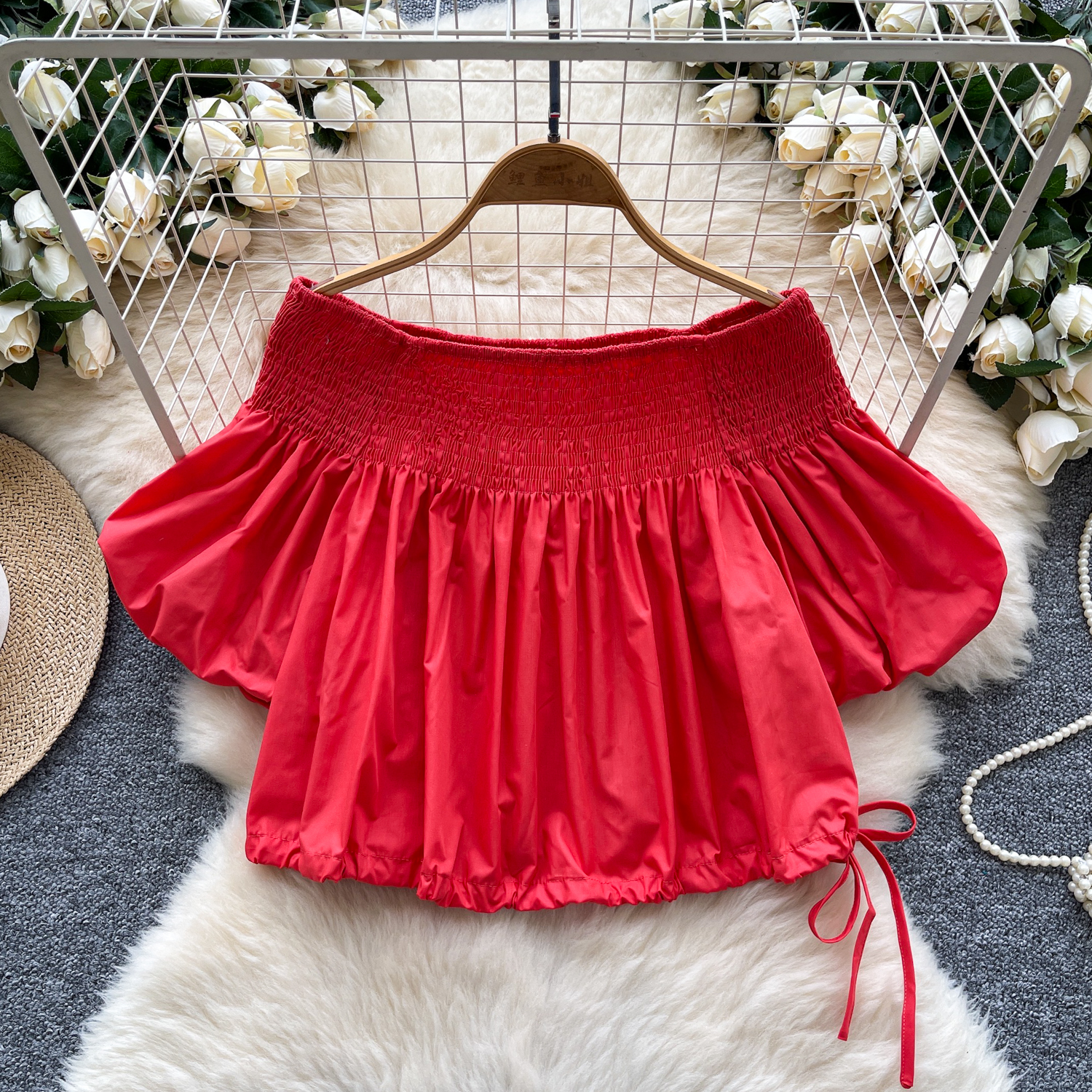 Chic vintage Draw String loose - Vintage Fashion Drawings ulasan dan harga