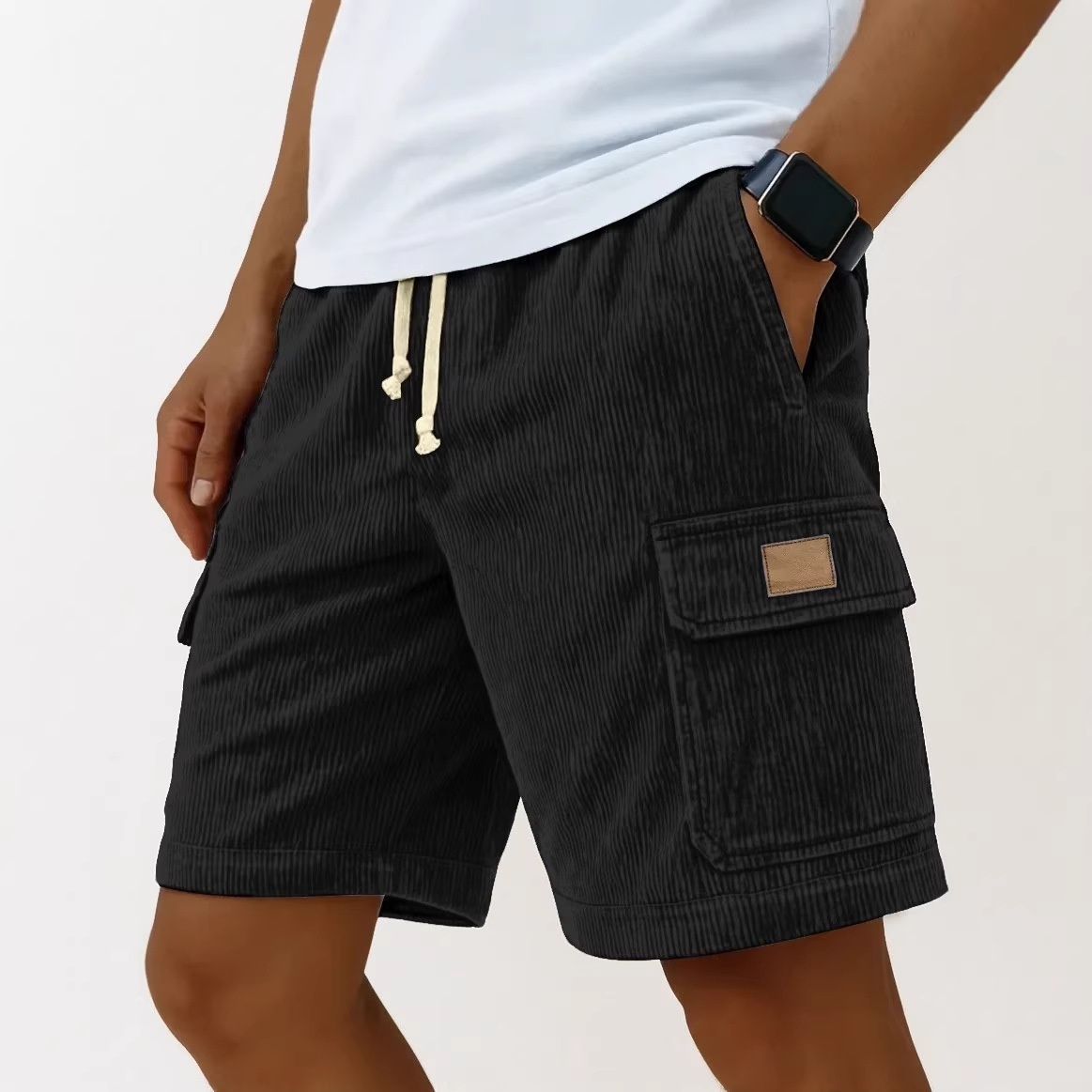 Men's Corduroy Shorts 2026 Men - Vintage Fashion Eu ulasan dan harga