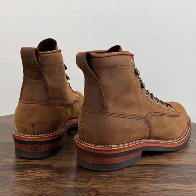 Vintage British Men Ankle Boot - Vintage Old Fashion ulasan dan harga