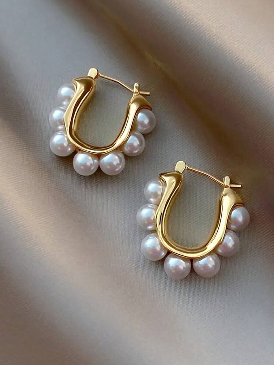 2pcs Vintage French Faux Pearl - Vintage Fashion Jewelry ulasan dan harga