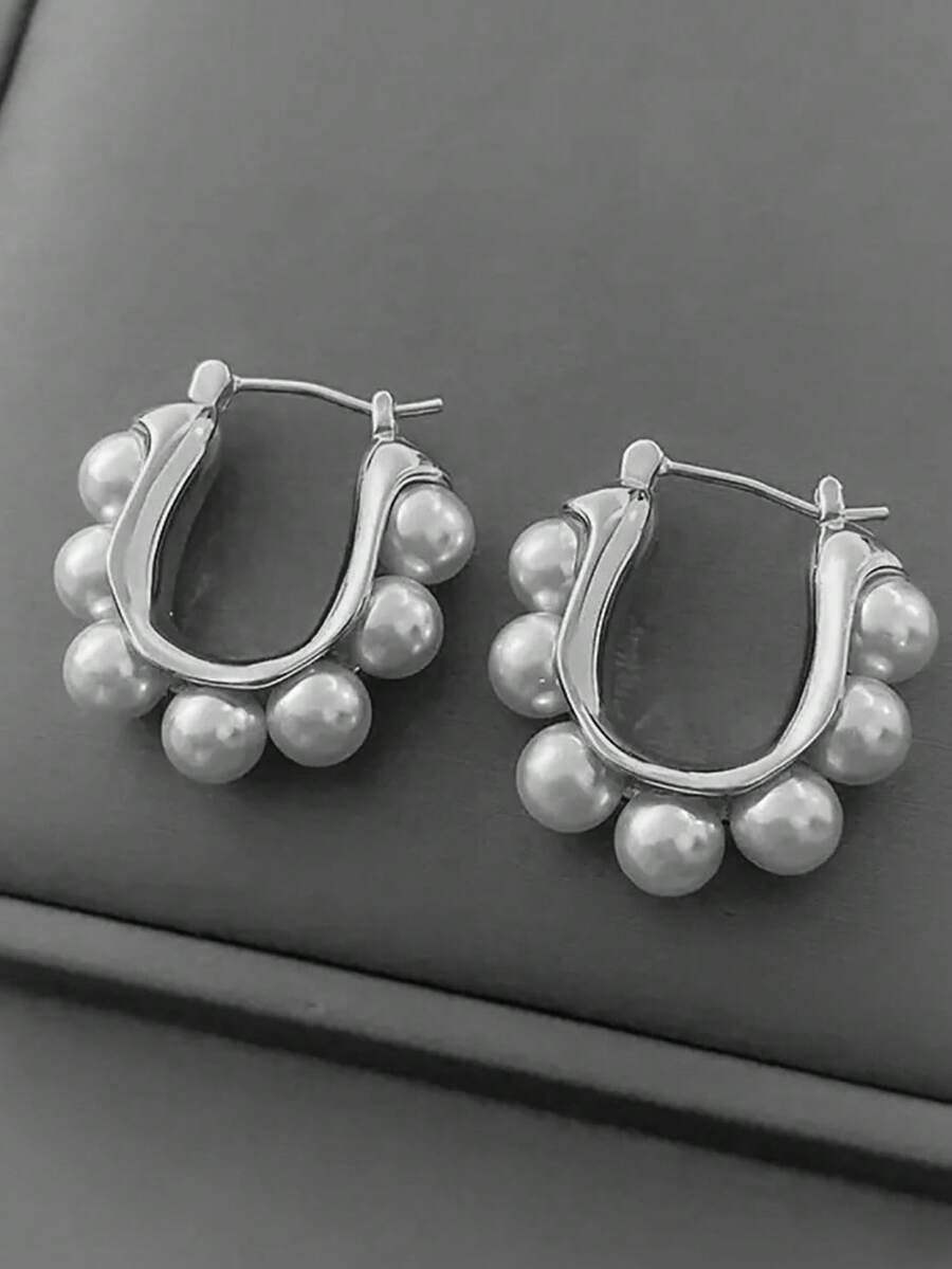 2pcs Vintage French Faux Pearl - Vintage Fashion Jewelry ulasan dan harga