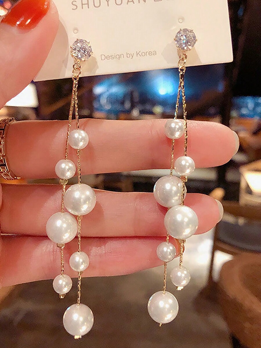 2pcs Vintage French Faux Pearl - Vintage Fashion Jewelry ulasan dan harga