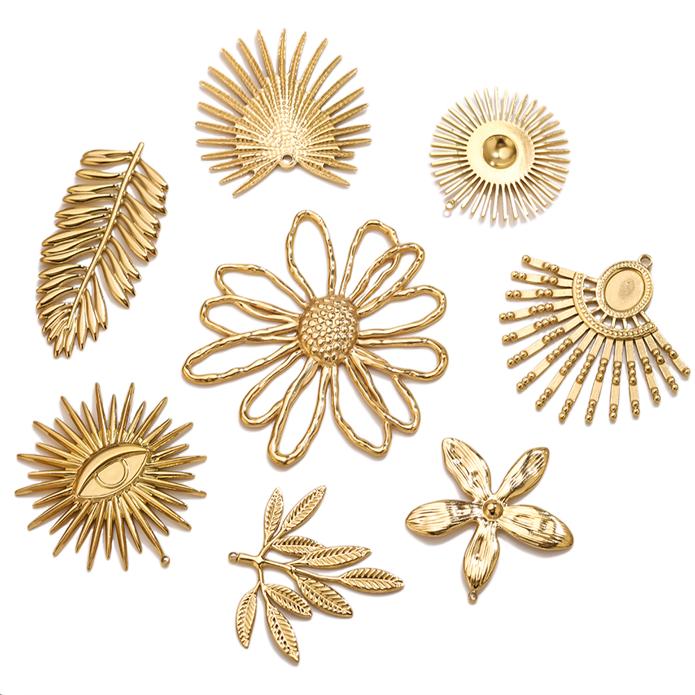 5pcs Stainless Steel Flower Ch - Vintage Fashion Earrings ulasan dan harga