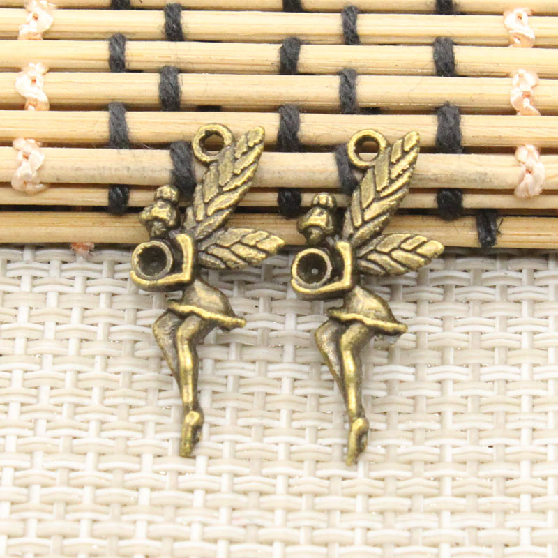 20pcs Charms Fair Angel 26x11m - Vintage Fashion Faire ulasan dan harga