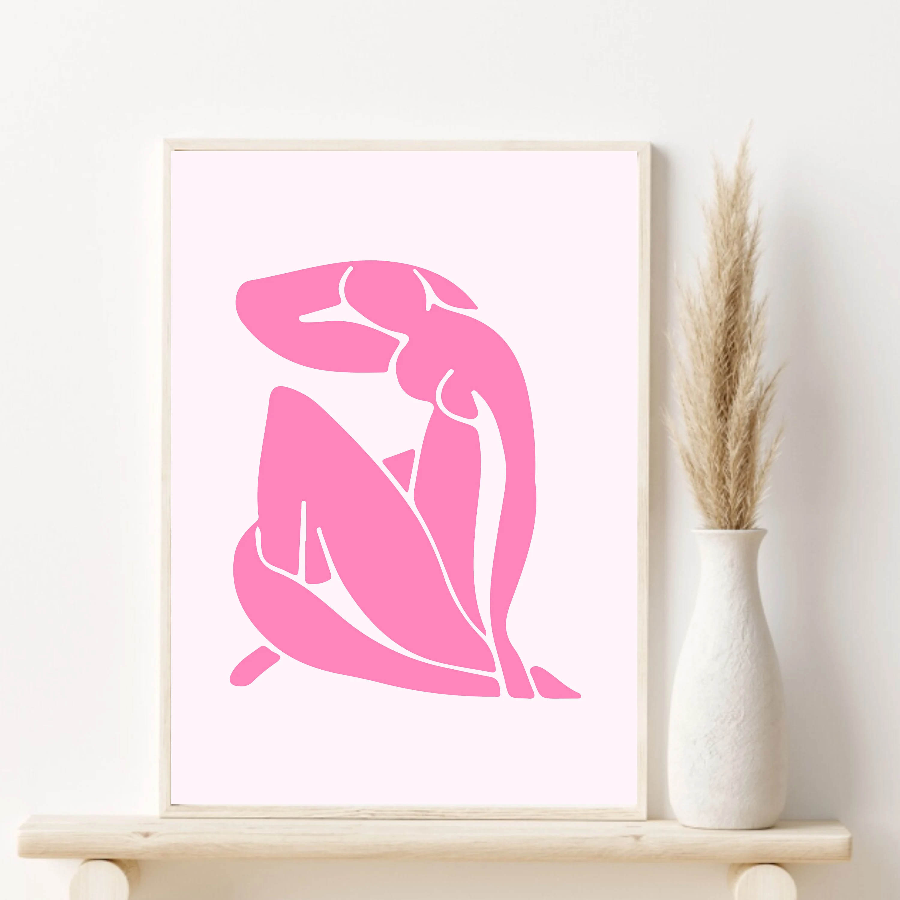 1pc Canvas painting  Pink Mati - Vintage Fashion Prints For Wall ulasan dan harga