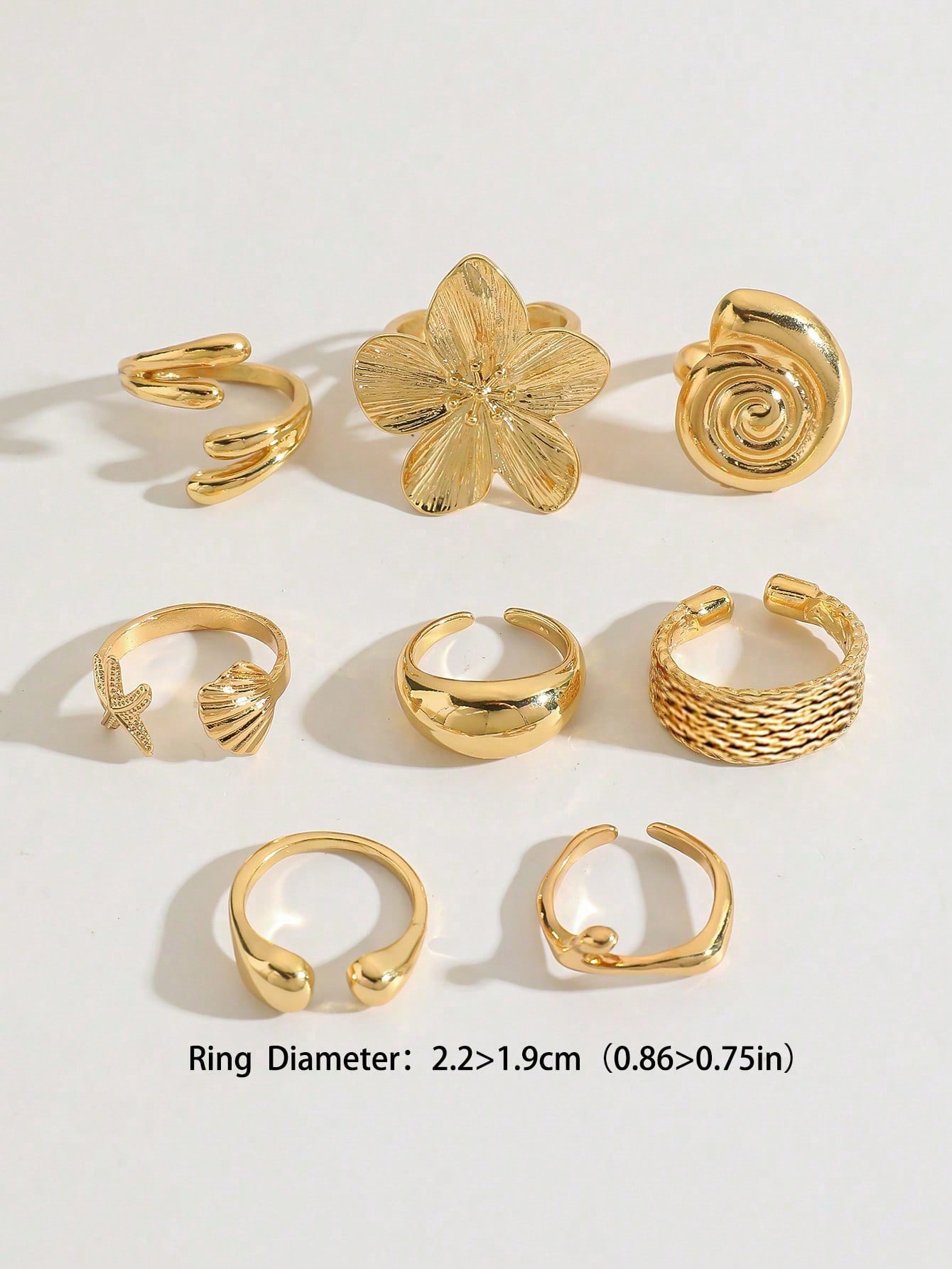 8pcs/Set Vintage Smooth Plain  - Vintage Fashion Jewelry ulasan dan harga