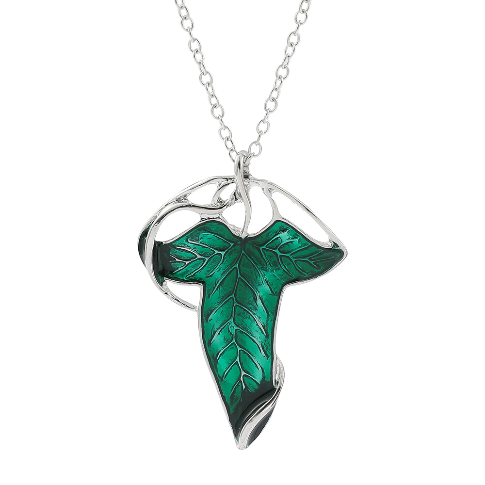 Vintage Green Leaf Pendant Nec - Vintage Fashion Jewelry ulasan dan harga