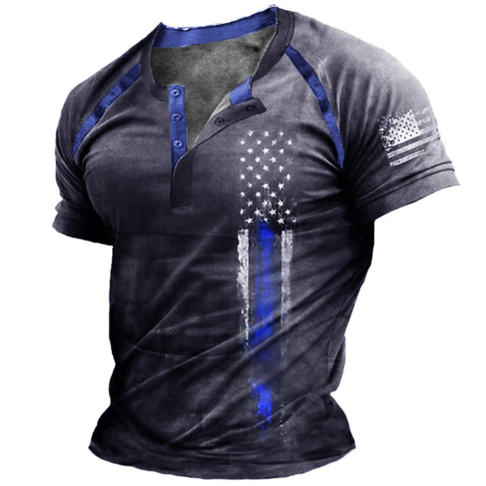 Funny 3D American Flag Print M - Vintage Fashion Prints ulasan dan harga