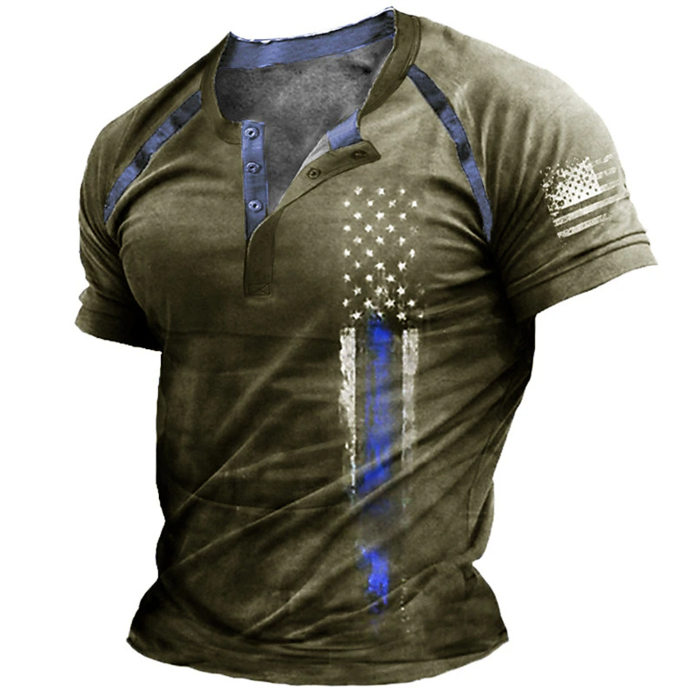Funny 3D American Flag Print M - Vintage Fashion Prints ulasan dan harga