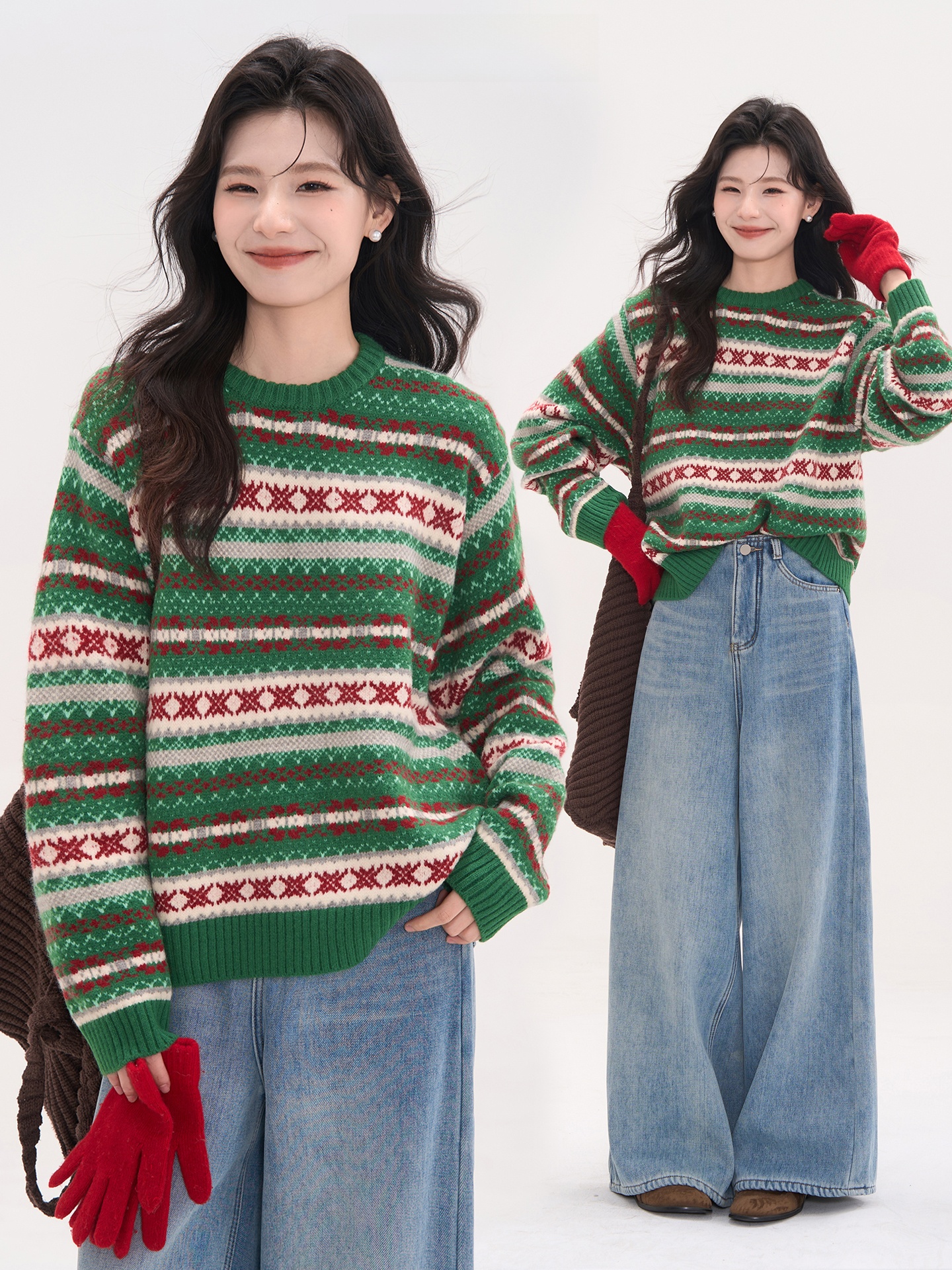 Heme Knitted Long Sleeve round - Vintage Fashion Faire ulasan dan harga