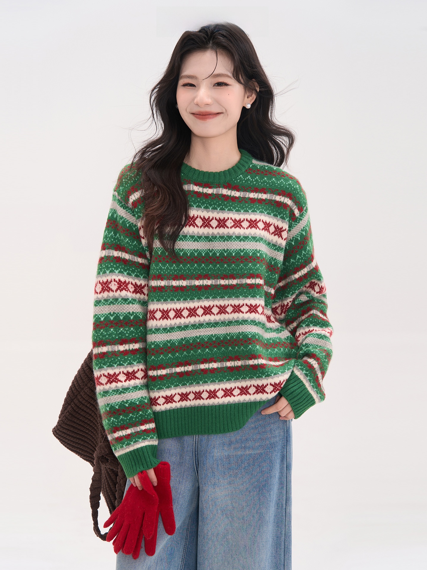 Heme Knitted Long Sleeve round - Vintage Fashion Faire ulasan dan harga