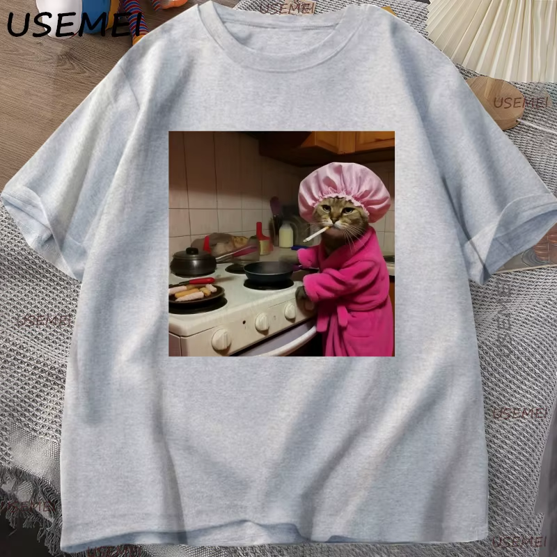 Funny Housewife Cat T-Shirt Vi - Vintage Fashion Gen Z ulasan dan harga