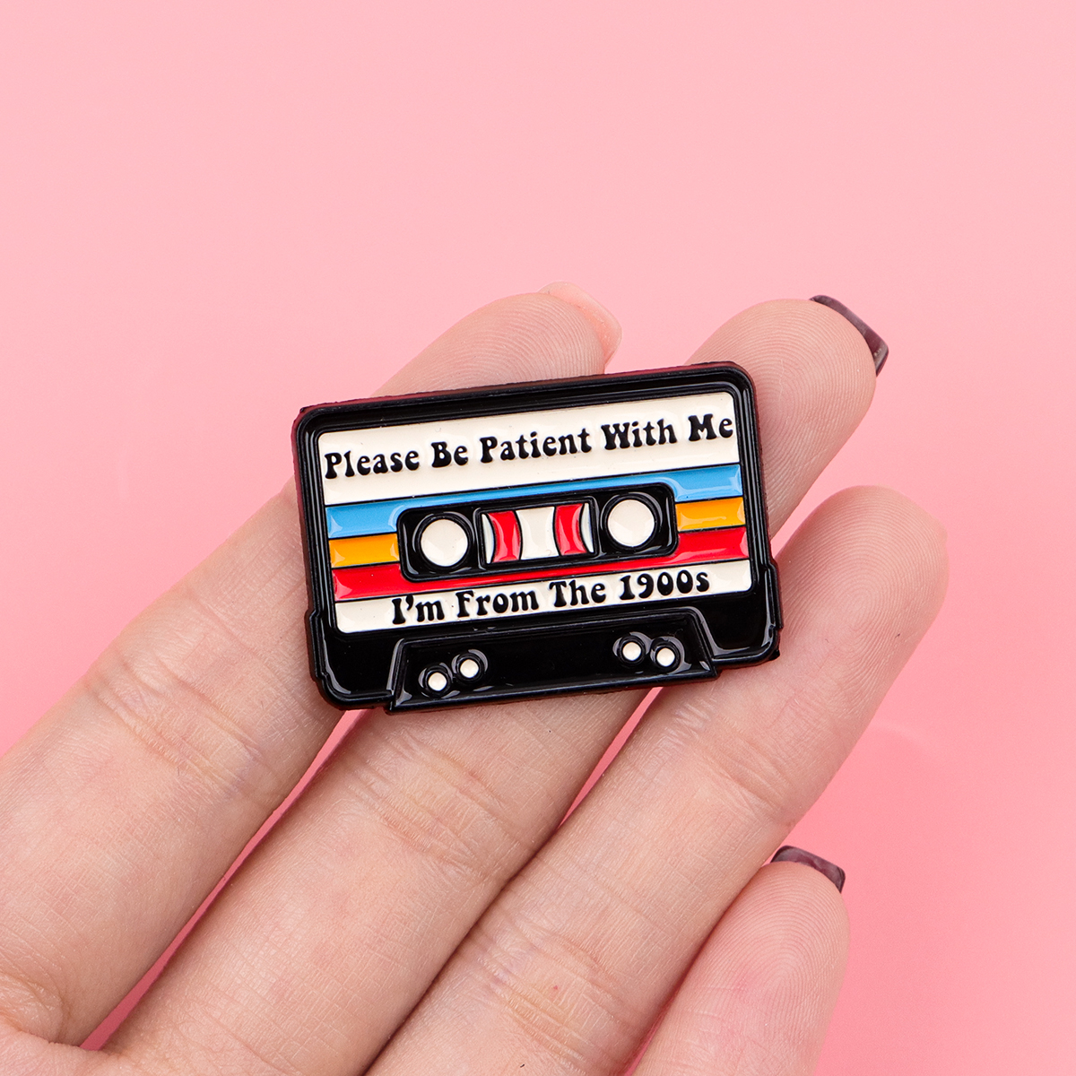 “Good Girl” Quotes Enamel Pin  - Vintage Fashion Quotes ulasan dan harga