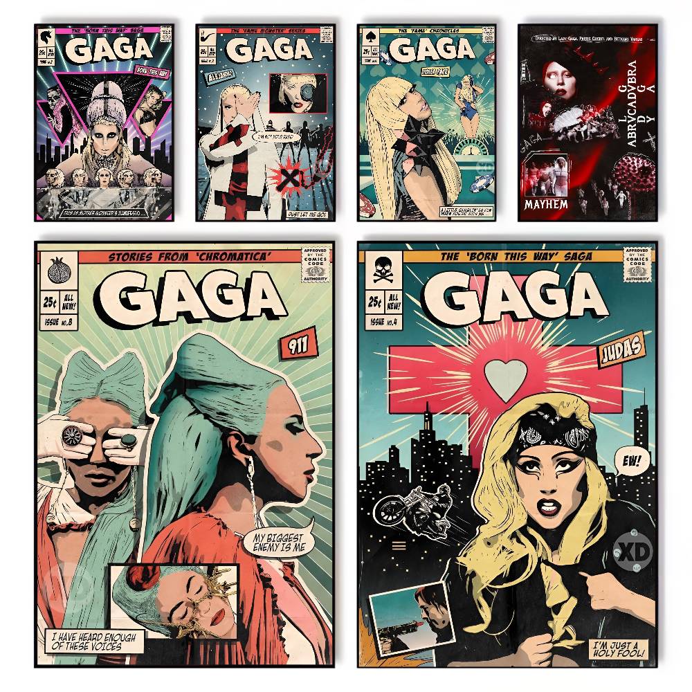 Famous Singer Lady Gaga Vintag - Vintage Fashion Prints For Wall ulasan dan harga