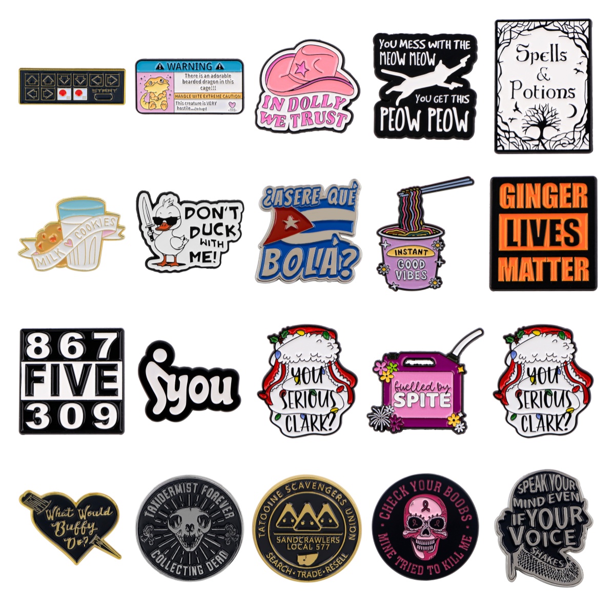 Cowboy Hat Quotes Enamel Pin F - Vintage Fashion Quotes ulasan dan harga