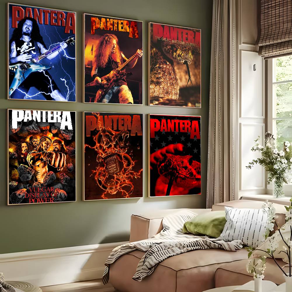 Vintage Music P-Pantera Band F - Vintage Fashion Prints For Wall ulasan dan harga