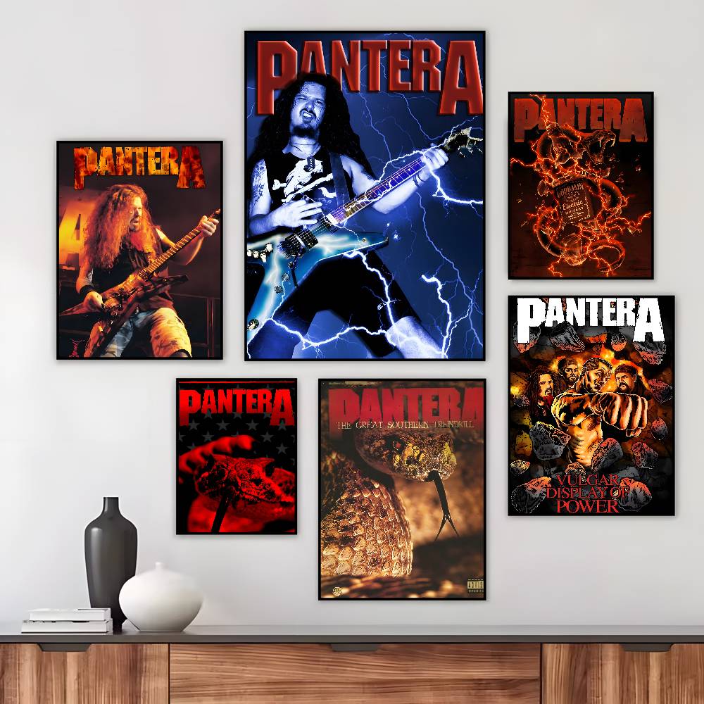 Vintage Music P-Pantera Band F - Vintage Fashion Prints For Wall ulasan dan harga
