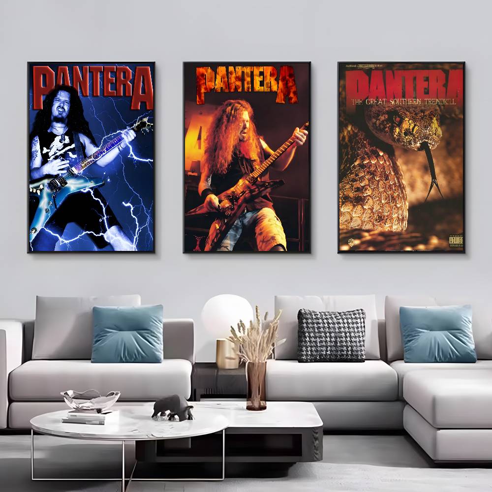 Vintage Music P-Pantera Band F - Vintage Fashion Prints For Wall ulasan dan harga
