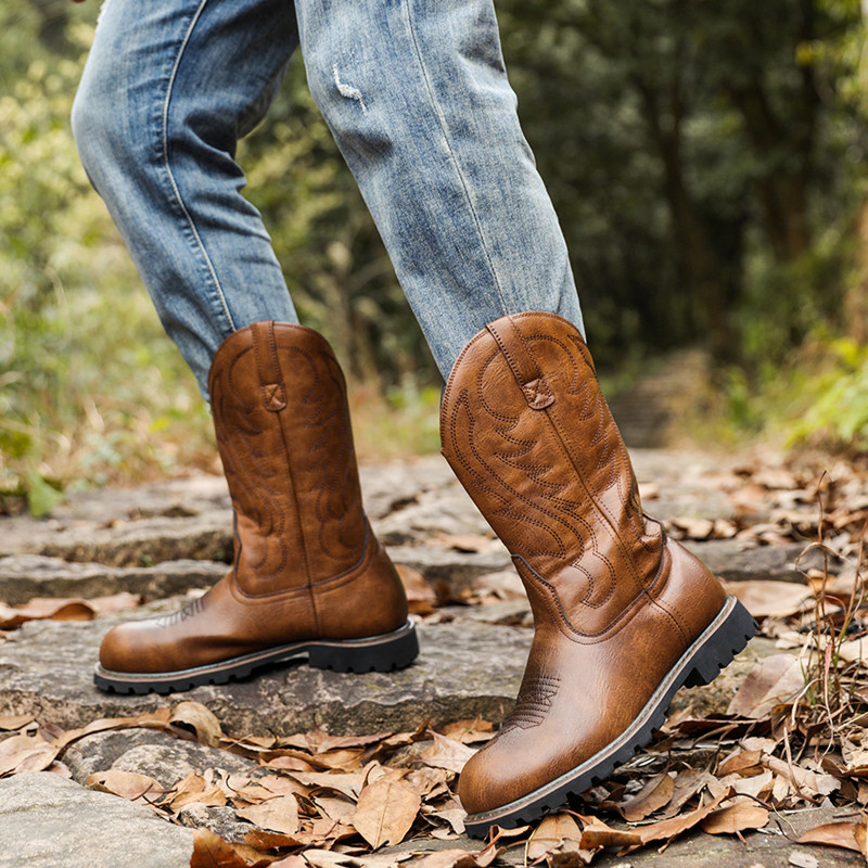 Men's Boots Classic Handmade E - Vintage Fashion Prints ulasan dan harga