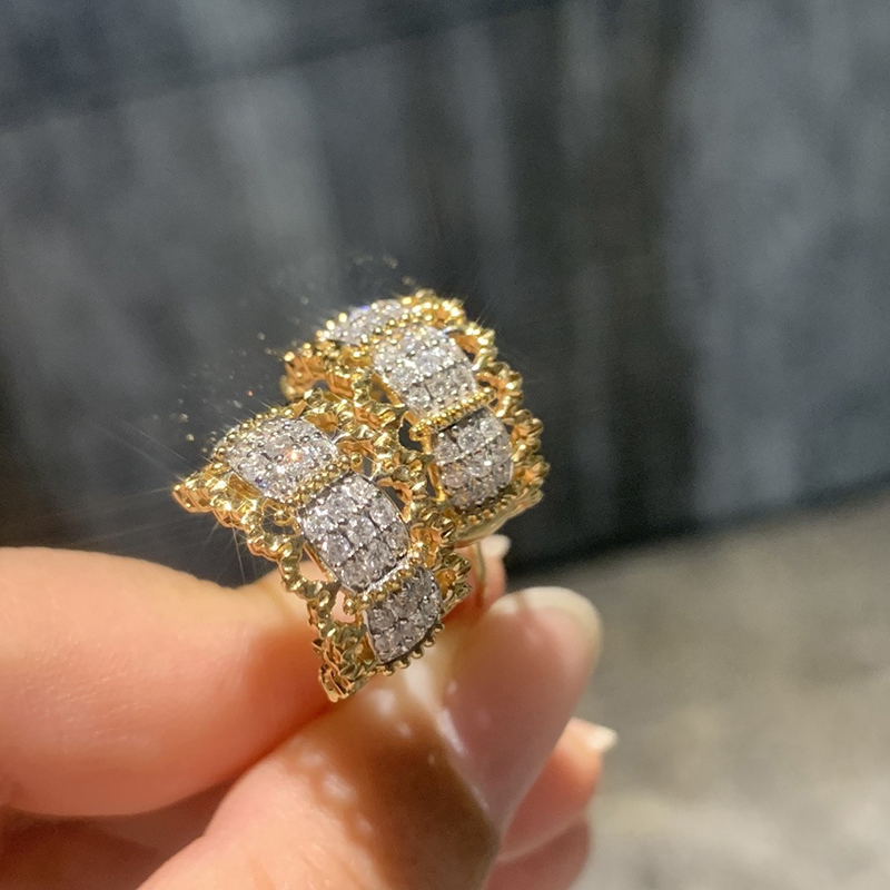 Aazuo Vintage Style Real 18K Y - Vintage Fashion Earrings ulasan dan harga
