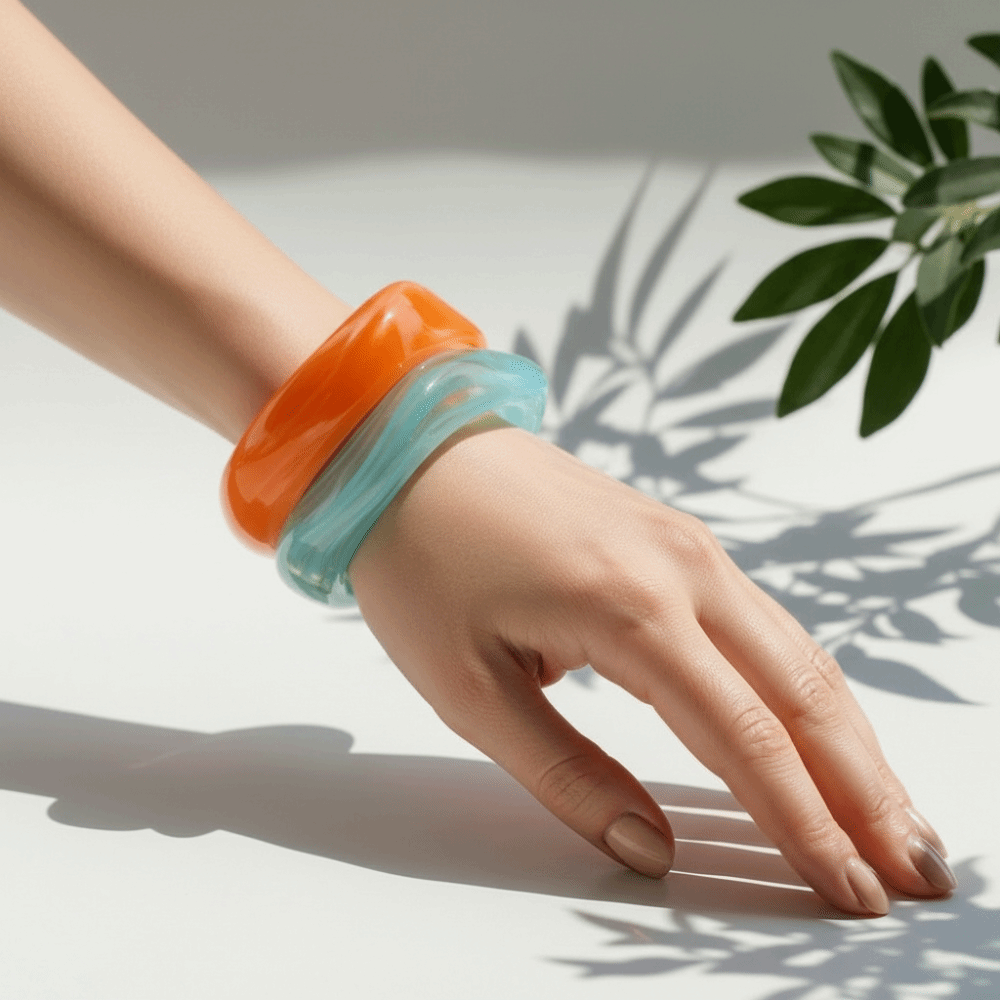 Retro Wristbands Translucent R - Vintage Fashion Gen Z ulasan dan harga