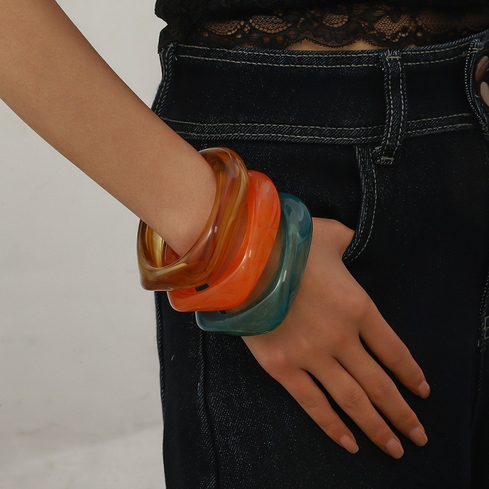Retro Wristbands Translucent R - Vintage Fashion Gen Z ulasan dan harga