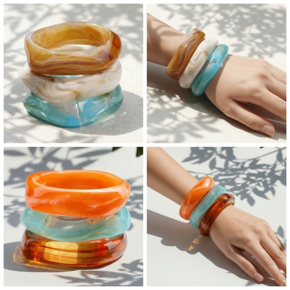 Retro Wristbands Translucent R - Vintage Fashion Gen Z ulasan dan harga