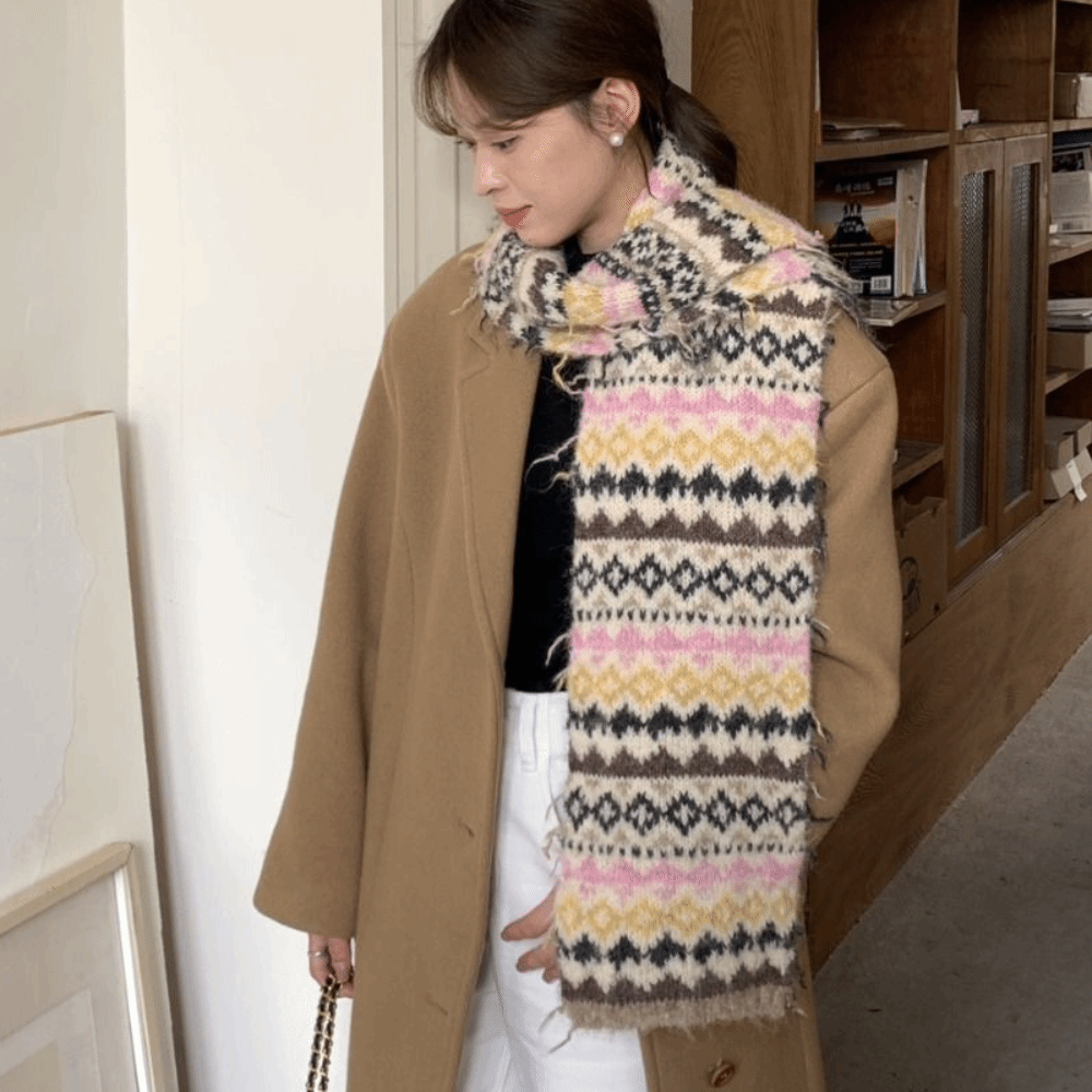 Fashion Warm Jacquard Knitted  - Vintage Fashion Faire ulasan dan harga