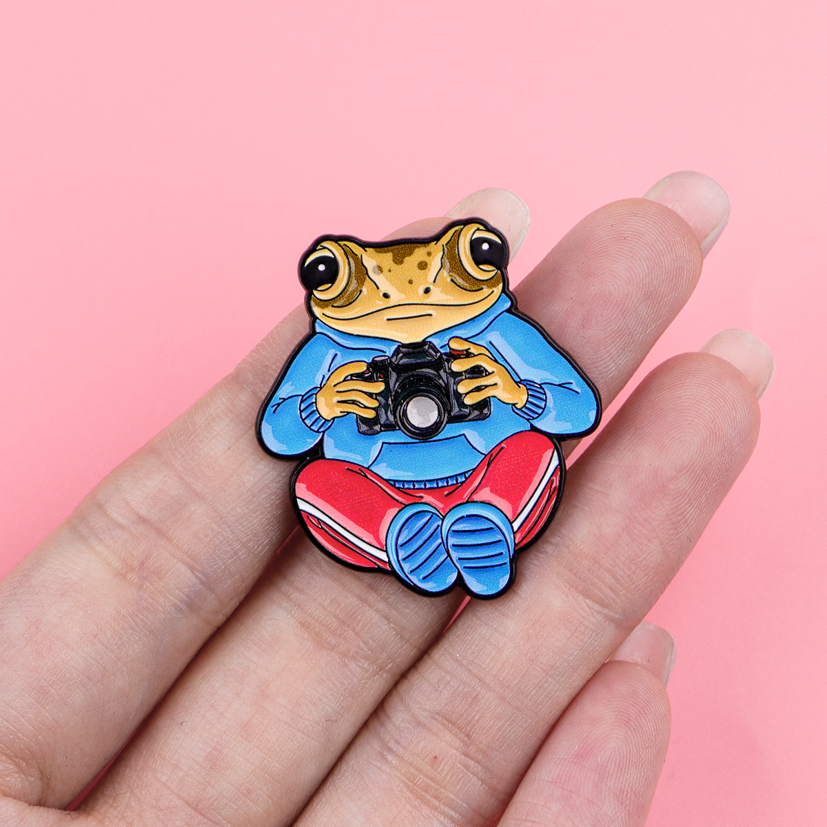 2-6pcs Cute Frog Photographer  - Vintage Fashion Quotes ulasan dan harga