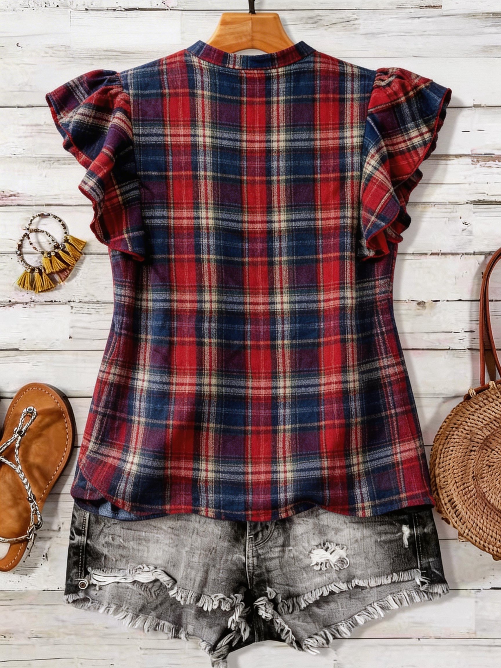 plus Size Retro round Neck Pri - Vintage Fashion Plus Size ulasan dan harga