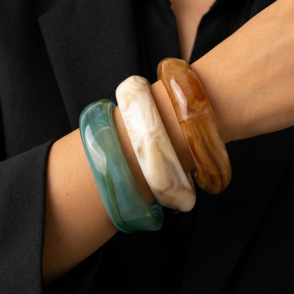 Wrist Jewelry Translucent Resi - Vintage Fashion Gen Z ulasan dan harga