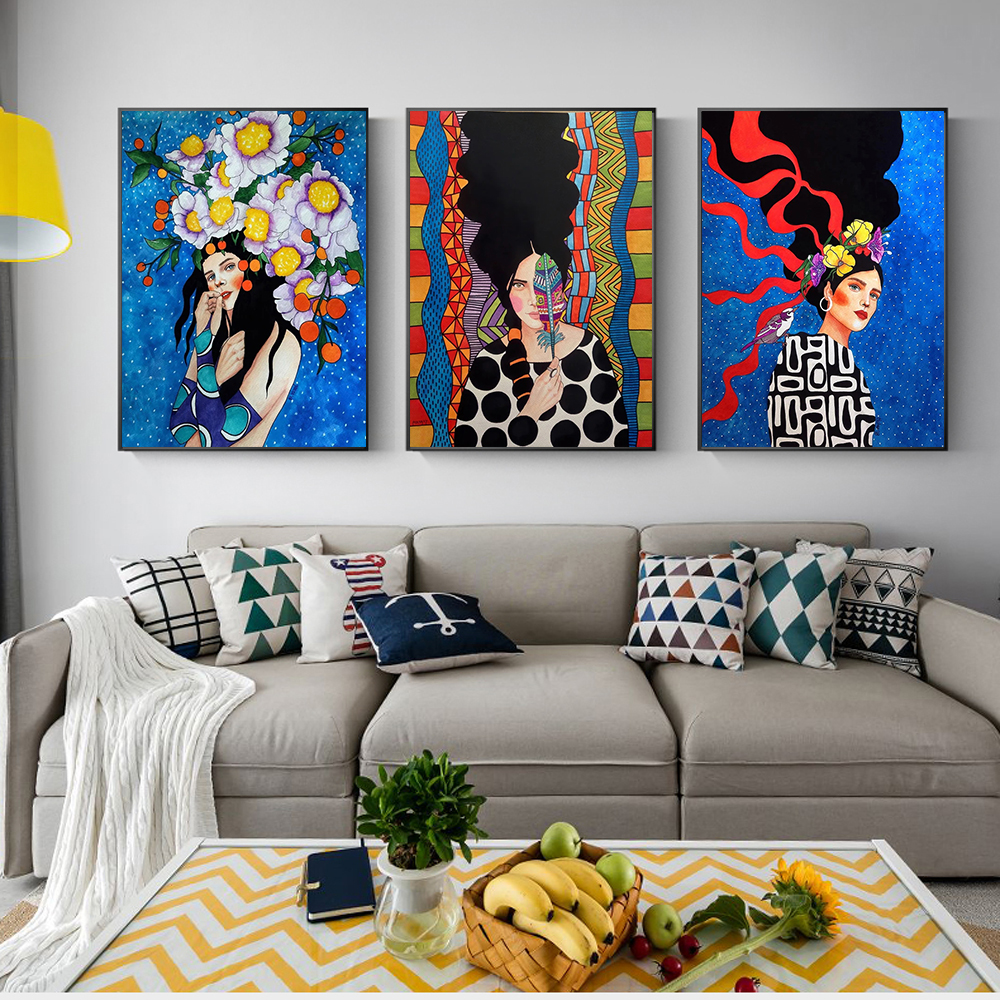 1pc frameless Vintage Abstract - Vintage Fashion Prints For Wall ulasan dan harga